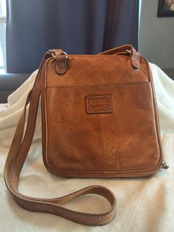 Fossil Brown Leather Crossbody Bag