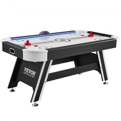 VEVOR Air-Powered Hockey Table, 89" Indoor Hockey Table for Kids and Adults, LED Sports Hockey Game with 2 Pucks, 2 Pushers, and Electronic Score Syst