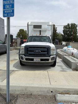 2012 ford truck with fridge cargo trailer