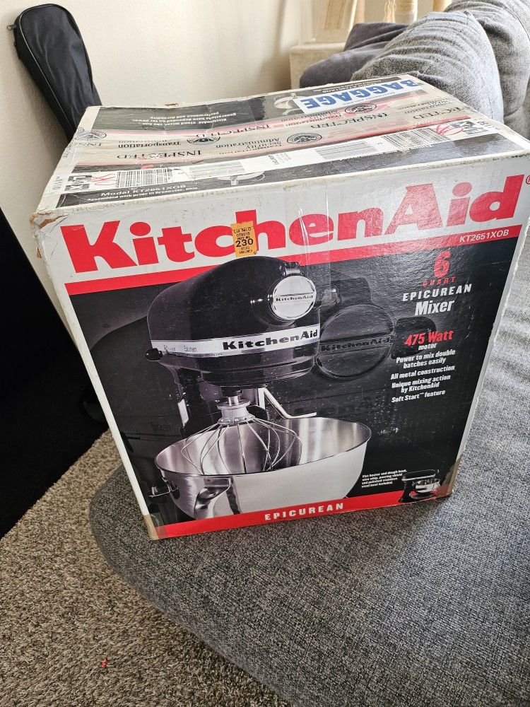 Kitchenaid Epicurean Mixer - 6 Qt 475 Watt - Black