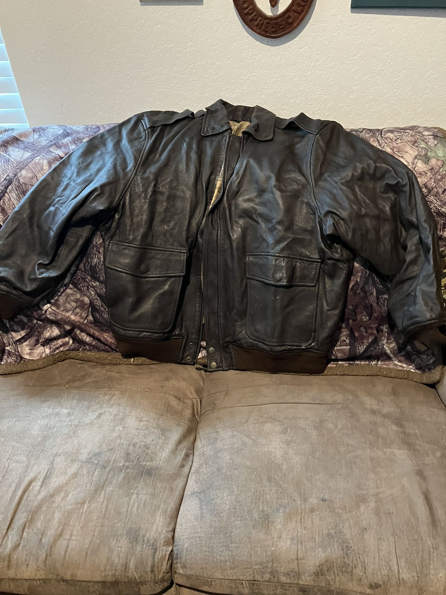 Leather Bomber Jacket
