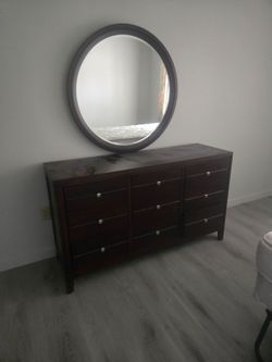 Dresser with mirror
