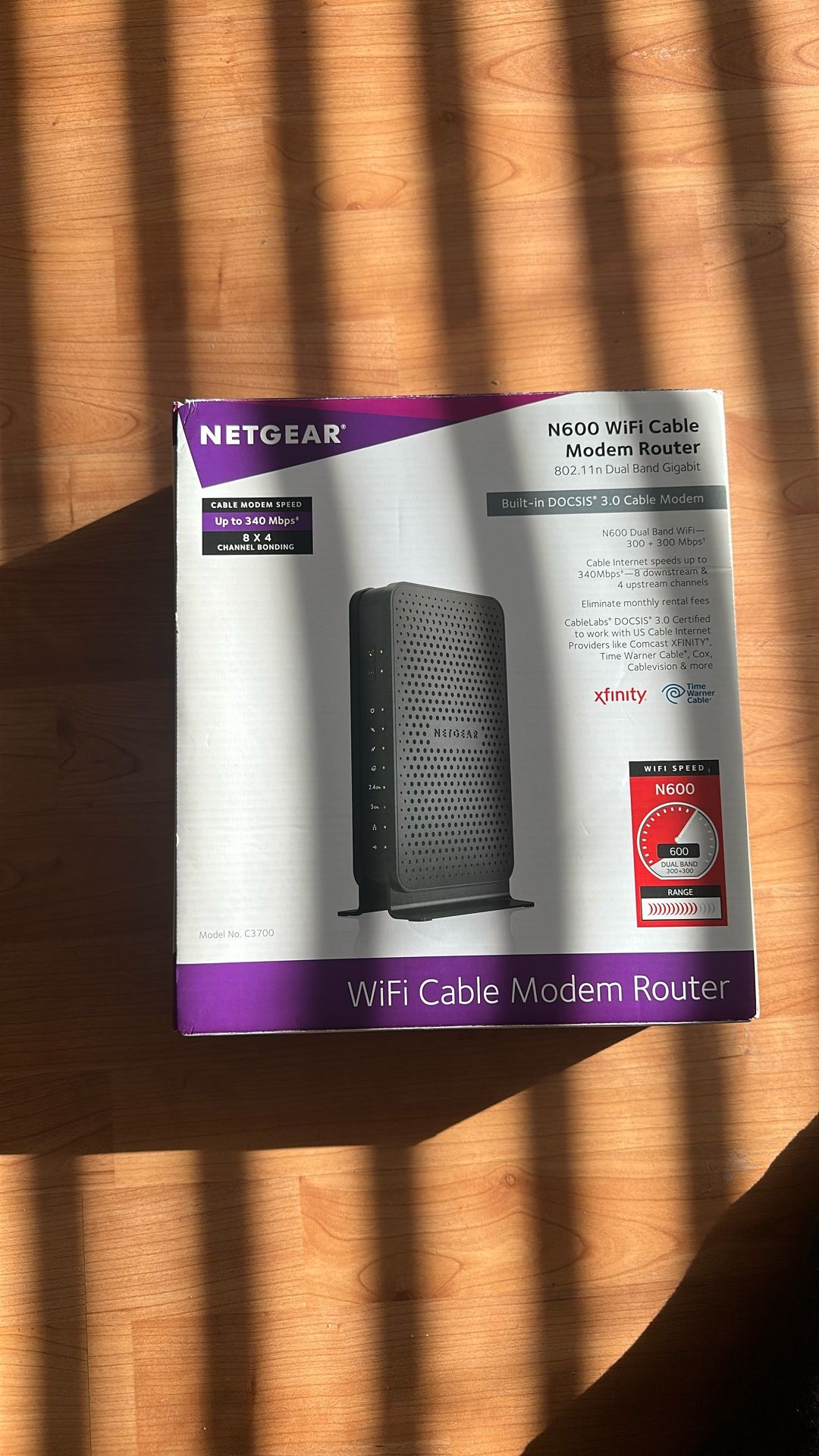 NETGEAR N600 WiFi Cable Modem Router