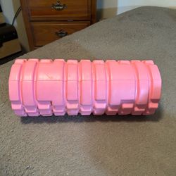 Pink foam yoga roller