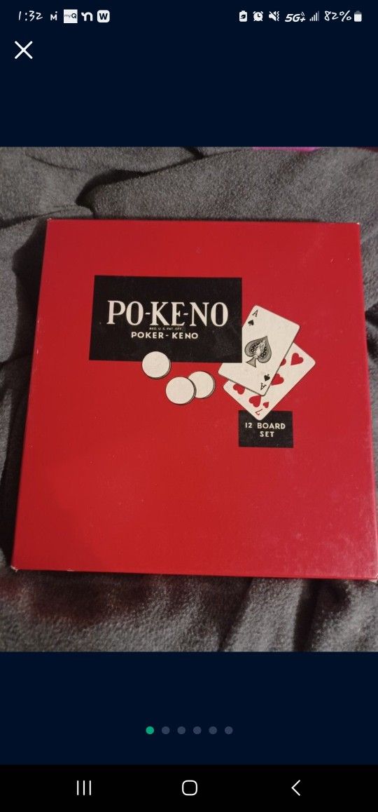 Original "Po-ke-no" Game. 100% Complete. Unplayed