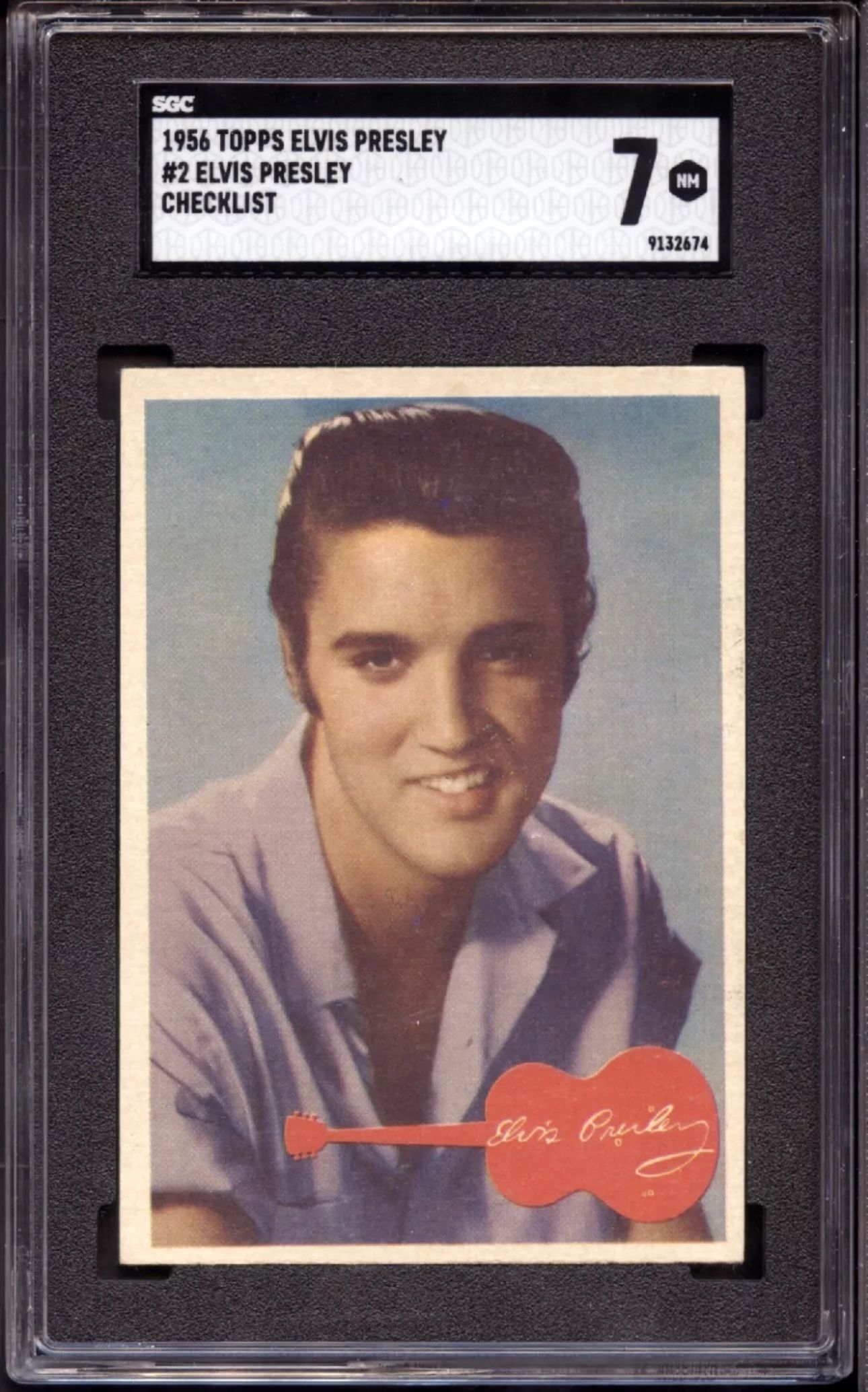 1956 Elvis Presley #2 ROOKIE Checklist SGC “7”