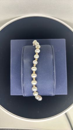 Pearl and Gold Bead 14k Gold Bracelet