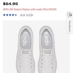 New Shoes Lather KEDS white 