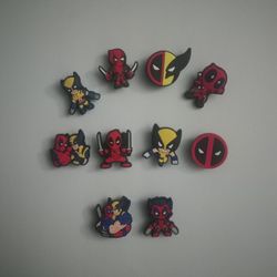 Deadpool and Wolverine Croc Charms 