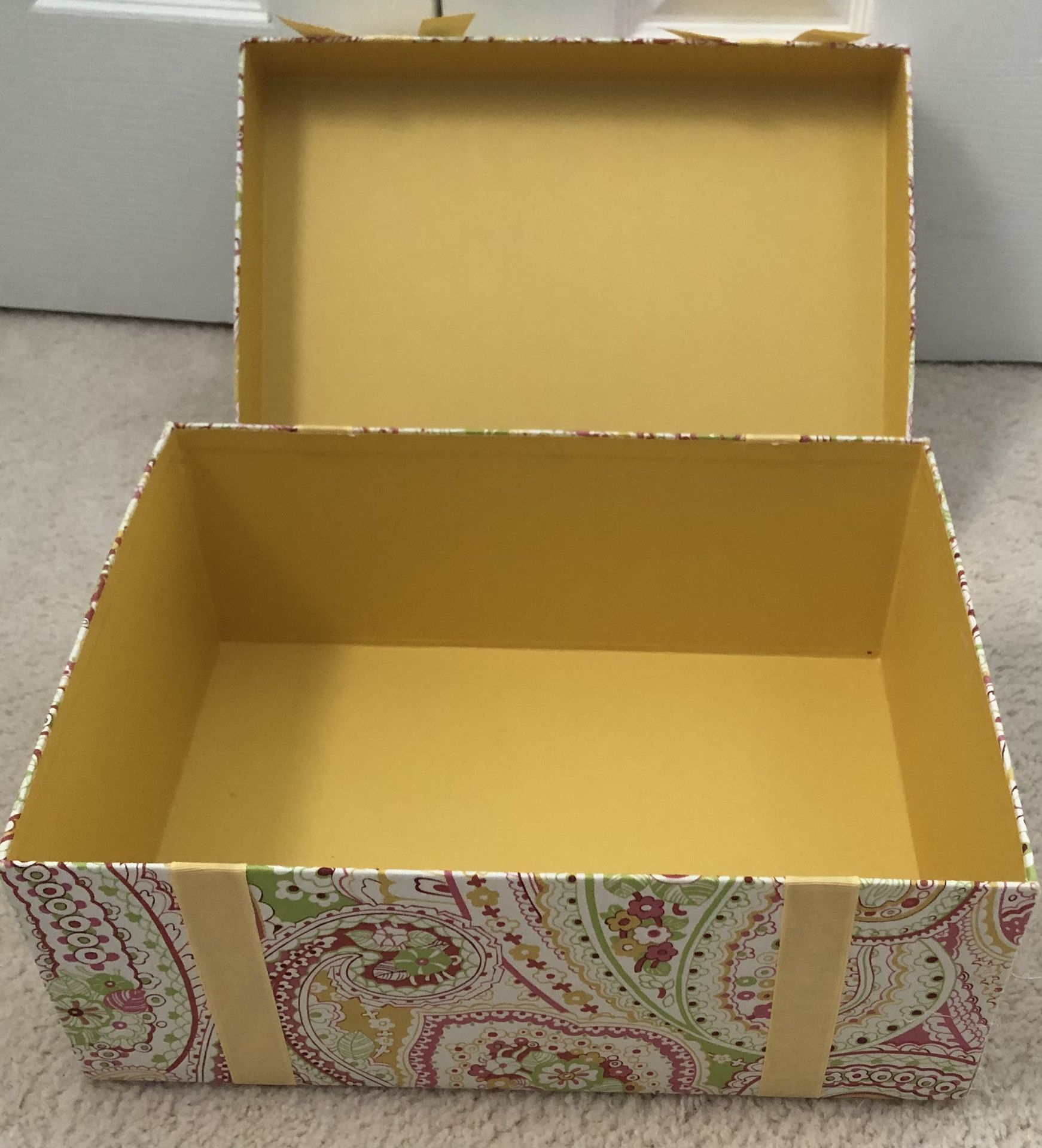 Fabric Storage Box In Paisley Pattern