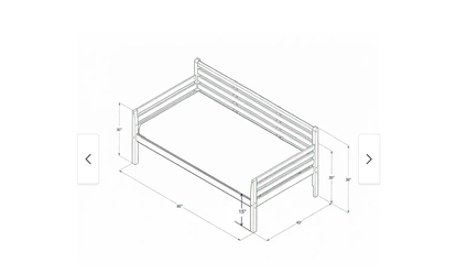 Twin size day bed with additional pop-up twin day bed