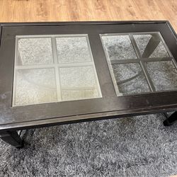 Glass Coffee Table With End Tables