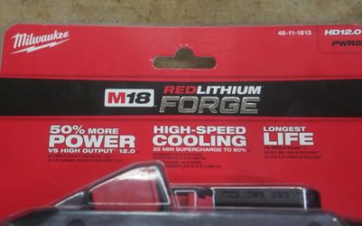 Milwaukee M18 REDLITHIUM FORGE HD12.0 Battery Pack 48-11-1813 NEW . F(contact info removed)7.