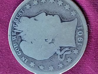 BARBER HALF DOLLAR FROM 1901 FAIR CONDITION