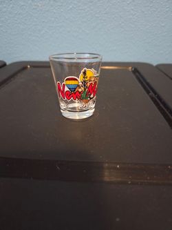 New Mexico Souvenir Shot Glass – Hot Air Balloon & Southwestern Desert Collectible