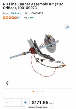 Water heater part # 100109273