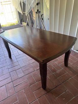 Dark Cherry Wood Dining Table