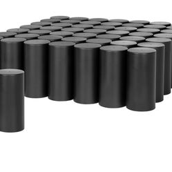 UNITED PACIFIC 10190CB Wheel Lug Nut Cover Set, 33mm x 4 1/4", Black, Tall Cylinder, Thread-On