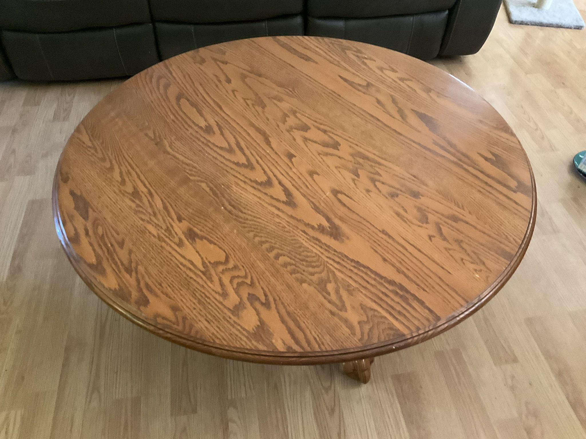 A Real Nice Oak Coffee Table that spins around Asking $60 Or Best Offer