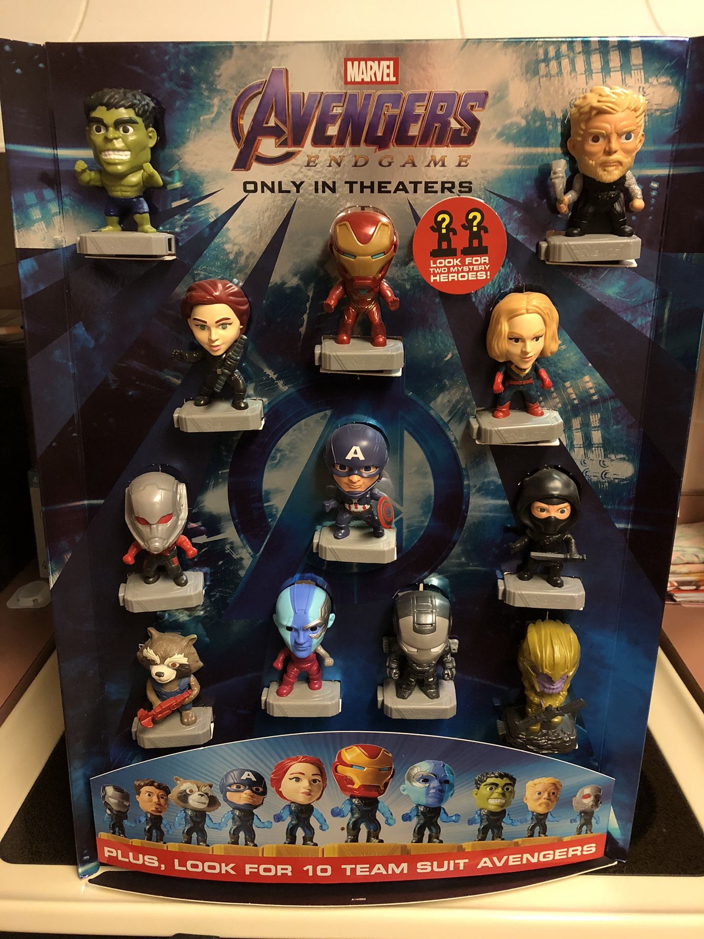 McDonalds Avengers Endgame Happy Meal Toy Display
