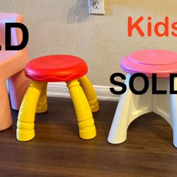 Vintage Kids Stools (Crayola, Step 2, Little Tikes and Tuff Lil Squirtz)