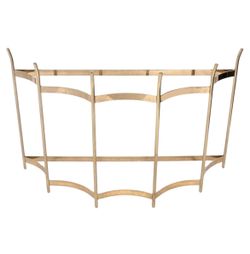 Brass Scalloped Console Table