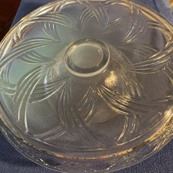 Anchor Hocking Dual Cake Plate/chips& Dip