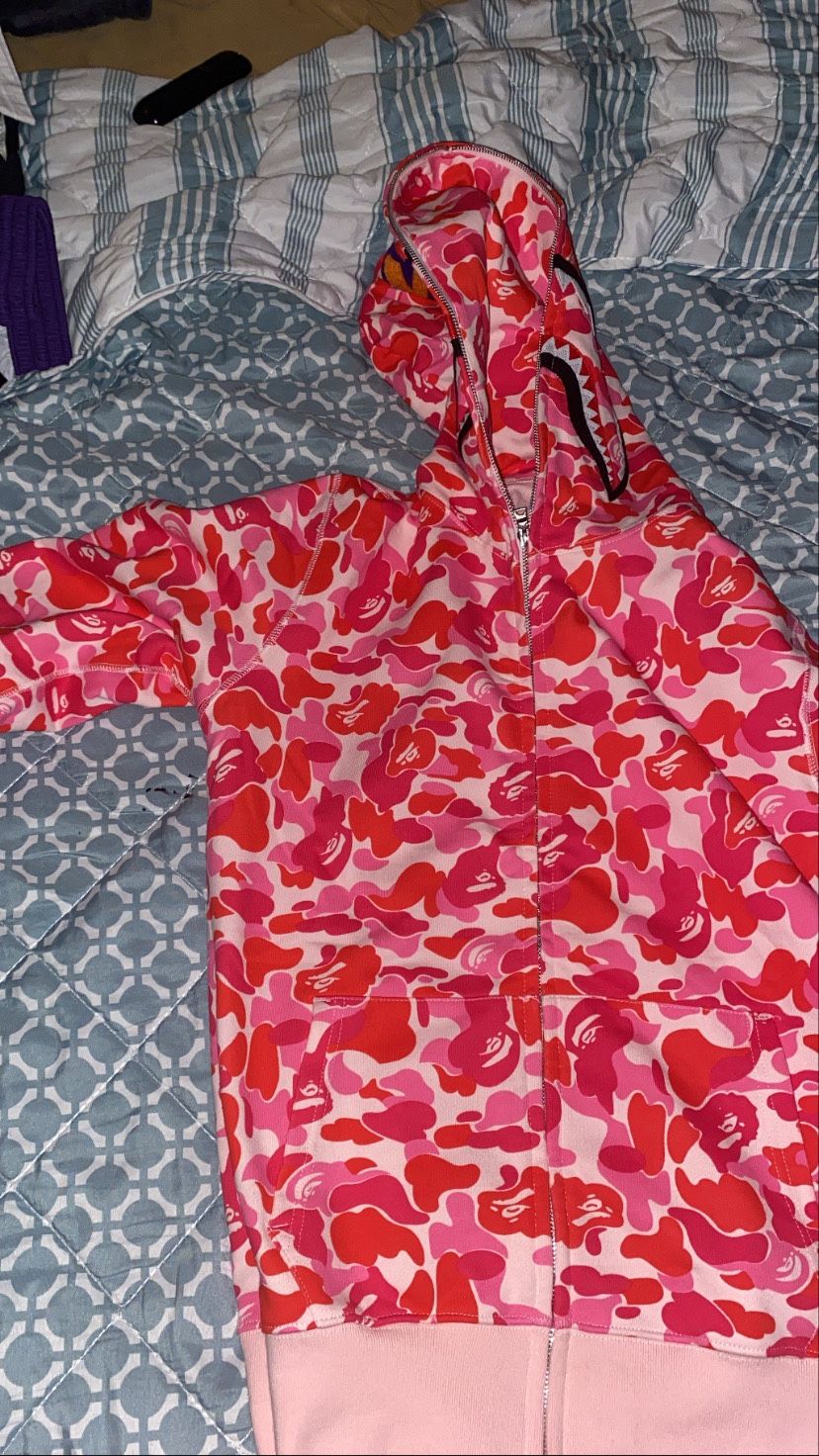 Pink Abc Bape Hoodie