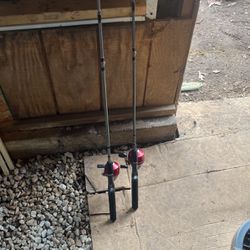 Two Fishing Poles With Reels