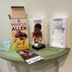 1981 Marcus Allen Bobble Head With Game Ticket New.