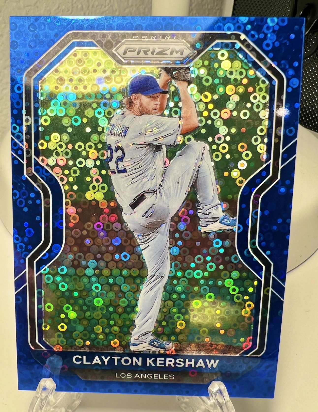 Clayton Kershaw Dodgers Blue Donut Circles Disco #/199 Color