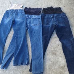 Isabel Maternity by Ingrid & Isabel High Rise Blue Jeans Trio 