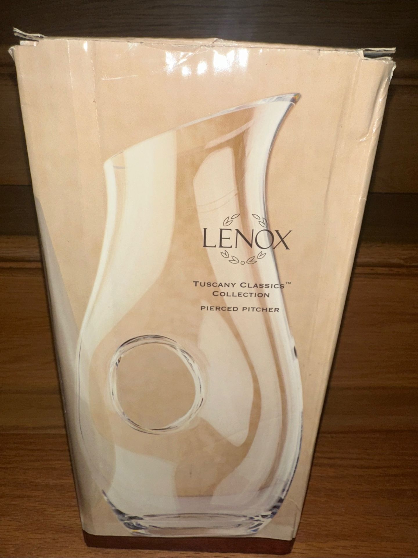 Brand New In A Box Lenox Tuscany Classics Collection Pierced Pitcher Crystal Glass 48 Ounces New
