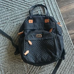 Black Backpack Diaper Bag w/multiple -pockets