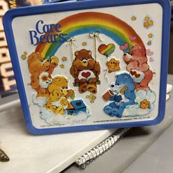Alladin Tin Care Bears Vintage Lunchbox With Thermos