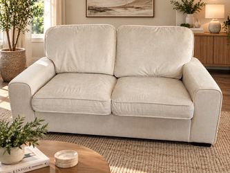 69.6" Modern Loveseat Sofa with Chenille Fabric-Deep Seat 2-Seater Couch, Spring Cushion & Sturdy Metal Frame