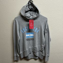 Brand New Argentina 🇦🇷 Long Sleeve Shirt With Hoodie Size Small Female 