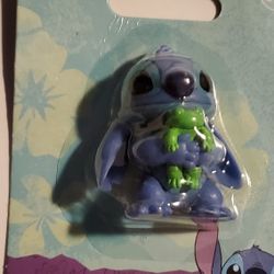 Stitch With Cute Little Frog Figurine Toy