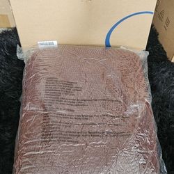 Knitted Throw Blanket - Brown