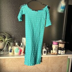 Teal Body Con Dress