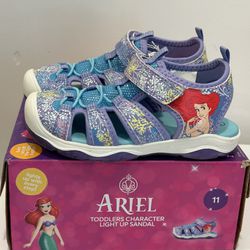 Disney Ariel Light Up Sandals Toddler Size 11