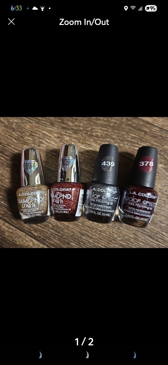 4 LA COLORS Nail Polishes