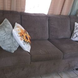 Dark Brown Sectional Couch 