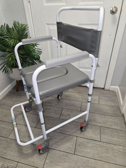 Bedside Commode with Wheels, Shower Wheelchair