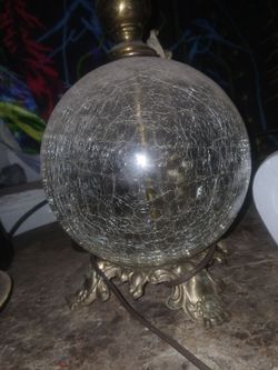 Cracked crystal glass rare lamp