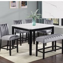 🚚 Free Delivery! $0Down! Counter Height Dining Set With Bench