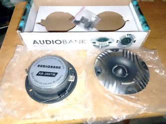 I Have One Pair Only Brand New Audio Bank AB - 209TW High Performance Tweeter 1 3/4" Super Tweeter 4 Ohms and 8 Ohms 250 Watts RMS Power 500 Watts Max