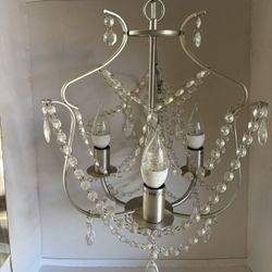 Chandelier Silver & Crystal 