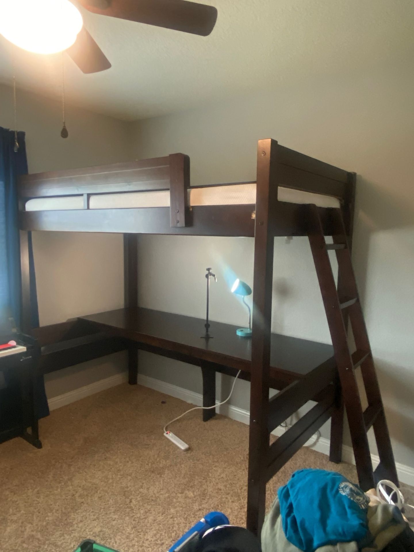 Bunk Bed With Desk And Mattress 