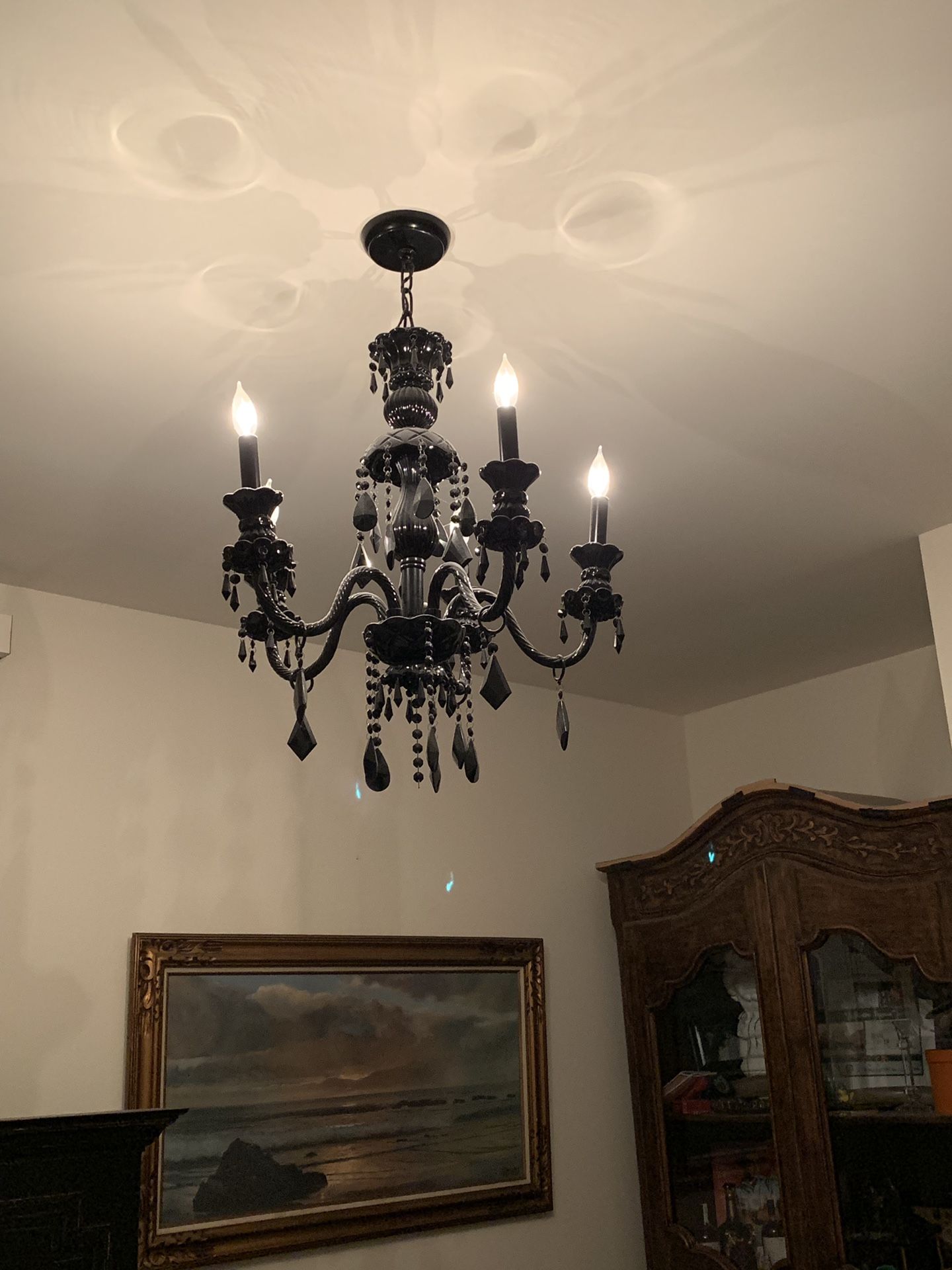 Chandelier set of two (black & white)